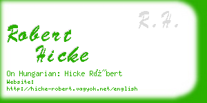 robert hicke business card